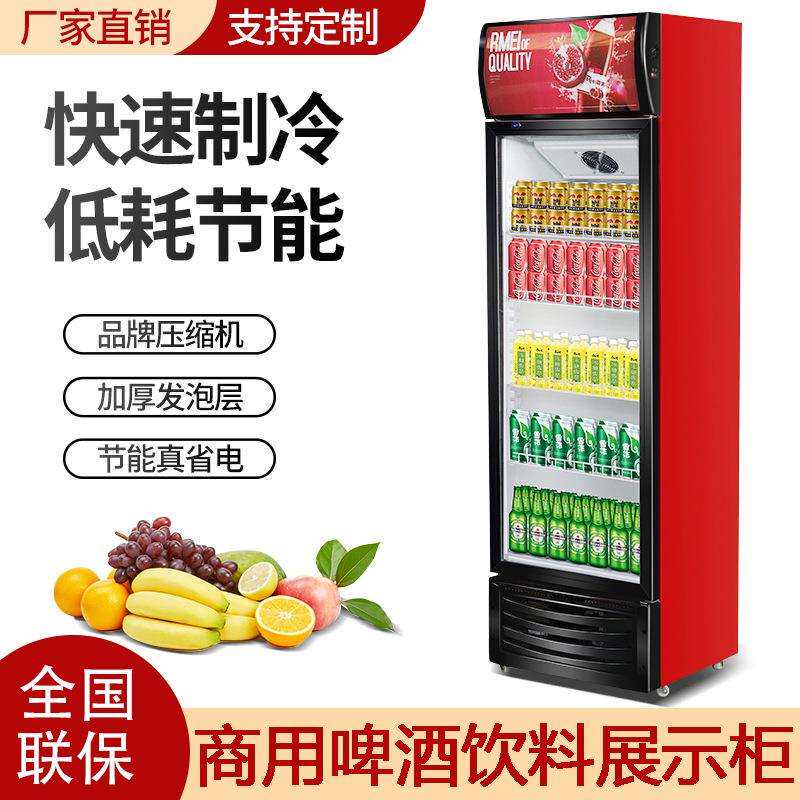 冷藏展示柜饮料柜商用水果保鲜柜立式单双三开门啤酒冰柜冰箱超市