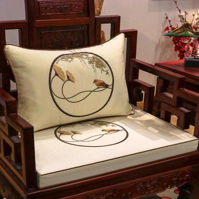 正品定中红木沙发坐垫制加厚绵海防滑罗汉床垫子五件套实木式家具