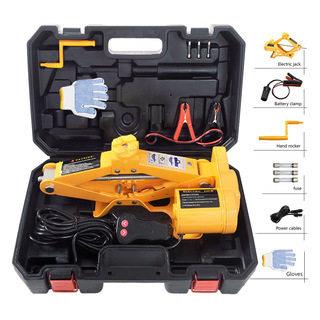 跨境供应电动千斤顶轿车SUV通用DC12V2T/3T剪式车载千斤顶套装