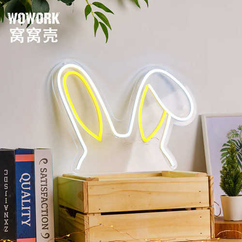 外贸霓虹灯发光字12v灯带led卧室家居电竞房酒吧装饰墙字母logo灯