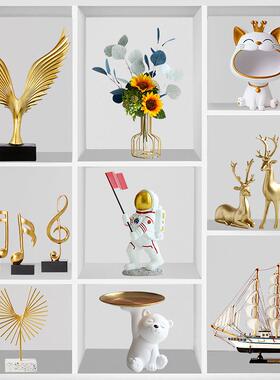 入口酒柜软装摆件家居无障碍豪华高端客厅隔断展示玻璃柜摆件简约