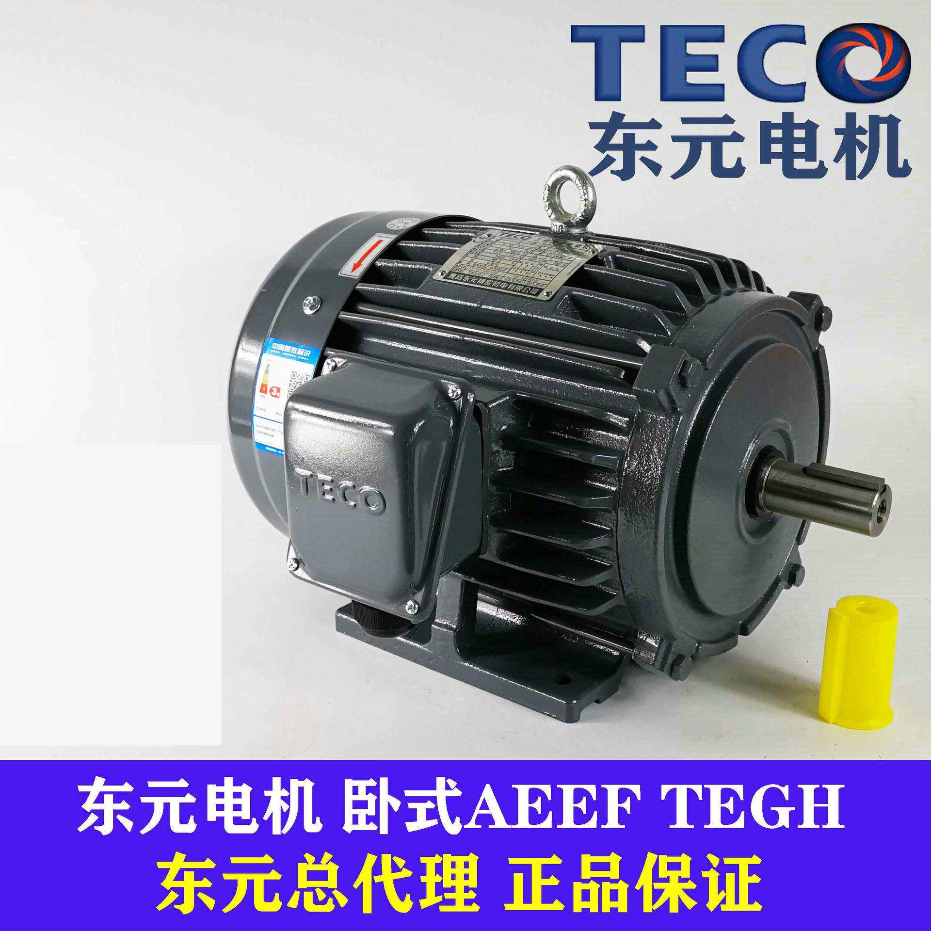 TECO东元电机2.2KW3.7KW5.5KW7.5KW卧式AEEF/TEGH制动刹车马达