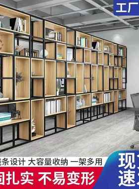 落地木多层书客厅实屏风铁艺收纳架美式置DWH架办公室隔架断展示