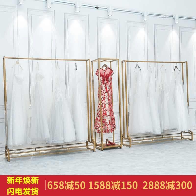 婚纱架子高档展示架落地式铁艺服装店挂衣架简约影楼专用礼服货架