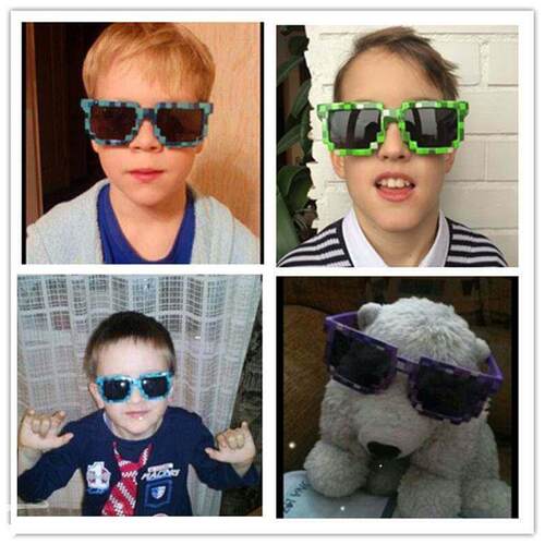 5 Color Fashion Sunglasses Kids Cos Play Action Game Toy Squ