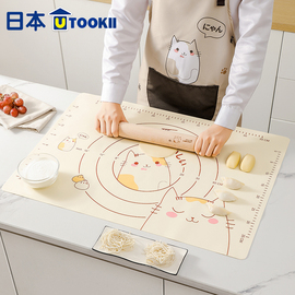 日本硅胶擀面垫子防滑揉面垫擀面杖揉面团垫板，包饺子(包饺子)和面垫