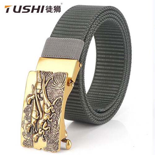 合金皮带 自动扣士腰带尼龙 中青年潮流百搭款韩版裤带厂家