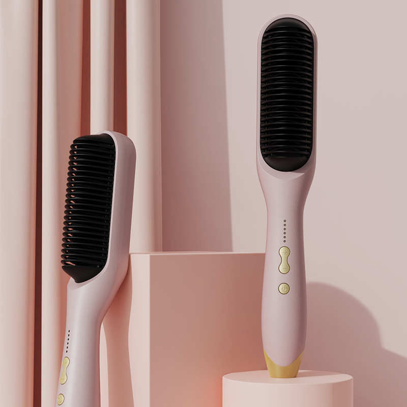 源头厂家直发梳夹板直发卷发两用卷发棒负离子不伤发懒人直发梳