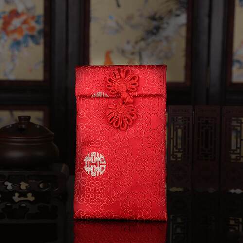 布艺丝绸锦缎特大万元结婚用超大号红包父母改口费绸缎绒布袋