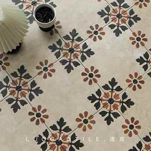 法式覆古田园风小花砖商业空间厨房化妆室饭厅阳台玄关咖啡店地砖