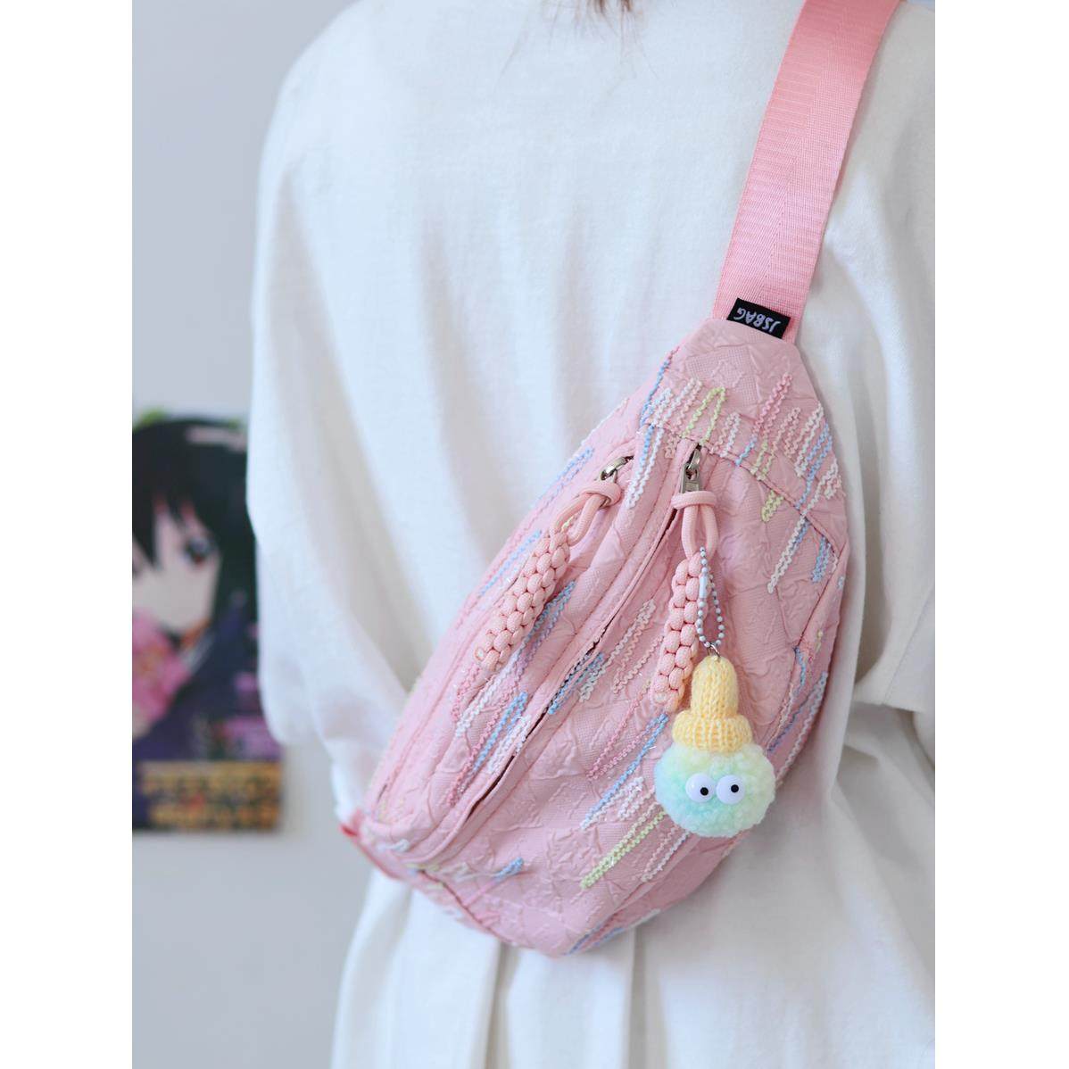 胸包女2024新款夏季小众运动斜揹包女日系ins软妹手机包帆布腰包,箱包皮具/热销女包/男包,胸包,淘宝优惠券,粉丝福利购,淘宝优惠卷