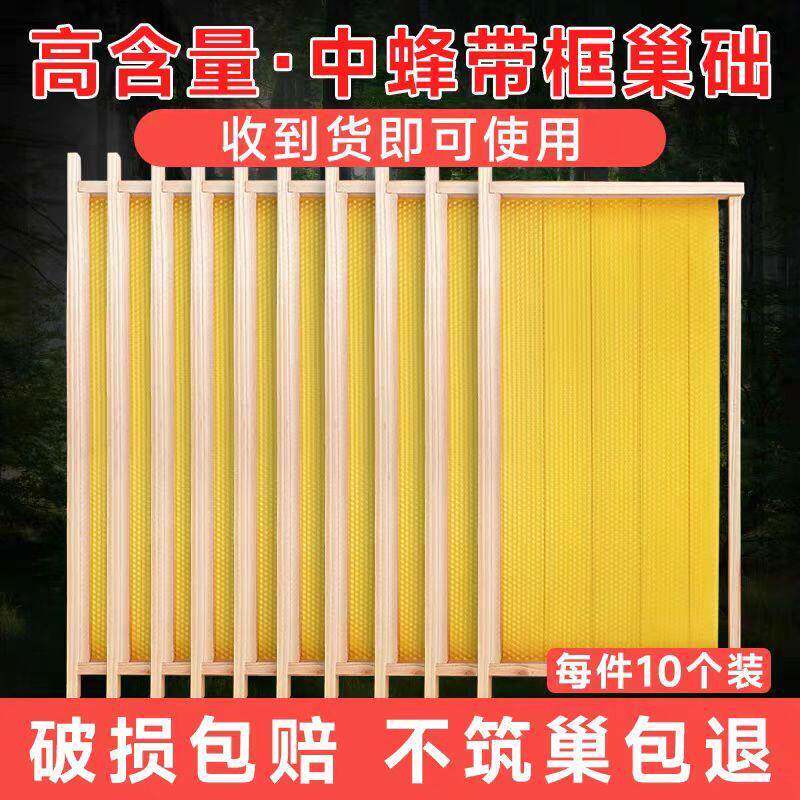 成品巢框带框巢础蜂巢中蜂意蜂杉养蜂巢础