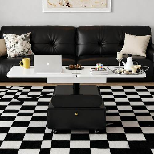 升降折叠茶几可移动边几阳台实木茶桌小户型客厅多功能沙发侧边柜