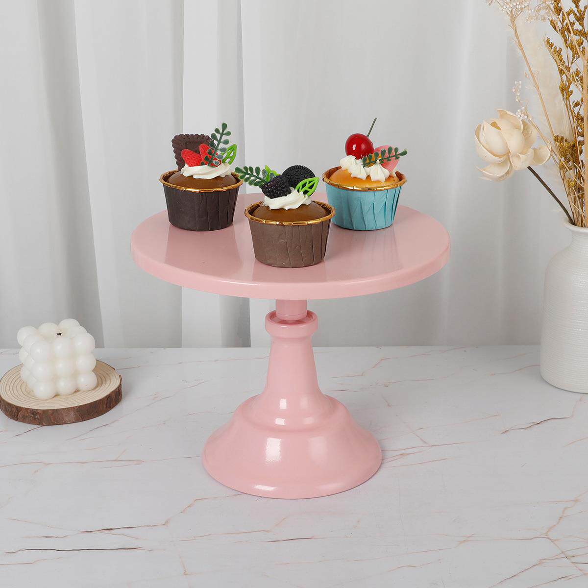 中式新款甜品架铁艺道具三件套粉色甜品台蛋糕展示架