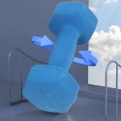 Anti Shape collision Fitness Waterpro Dumbbell Equipment Hex