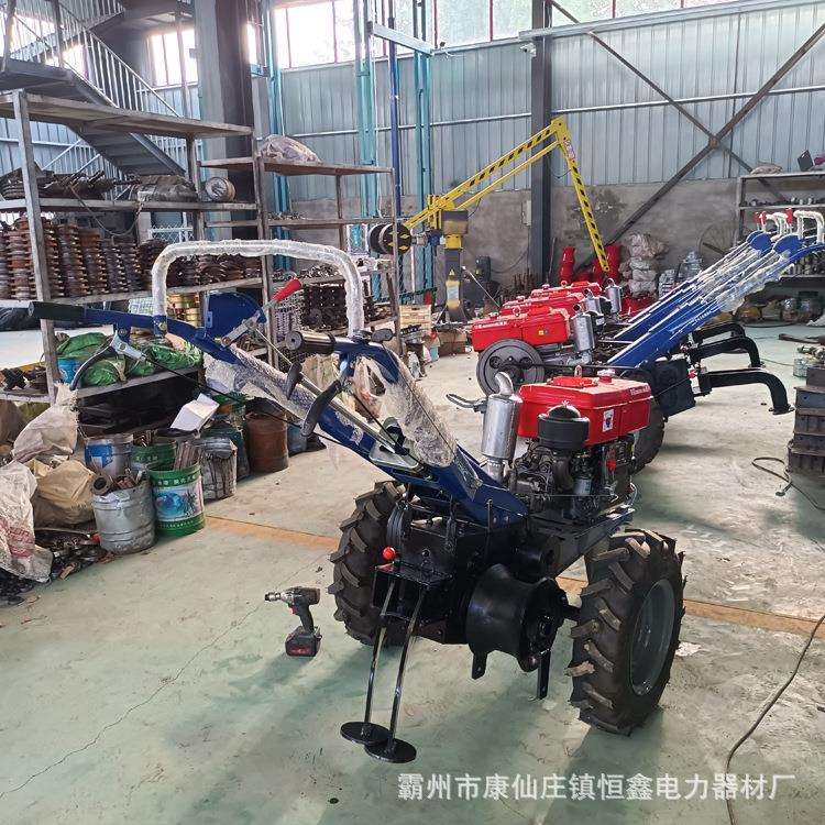 电力施工用手扶拖拉机绞磨厂家 两轮绞磨机 耐磨加大滚筒