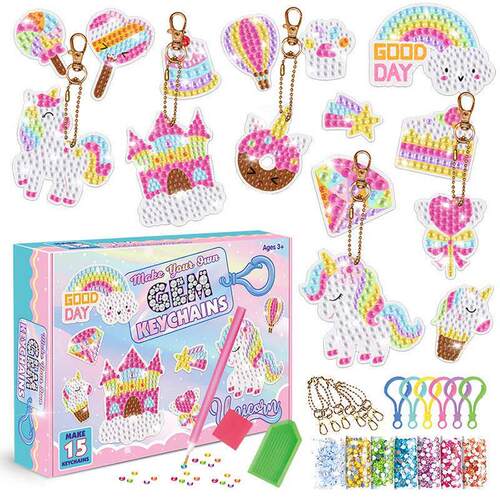 Gem Diamond Painting Art Kits for Kids Cute Stickers with Ke