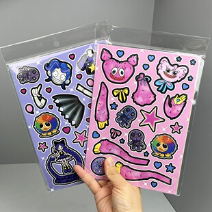 波比的游戏5换装贴纸长辫子莉莉哈吉亲吻小姐儿童diy贴画安静书