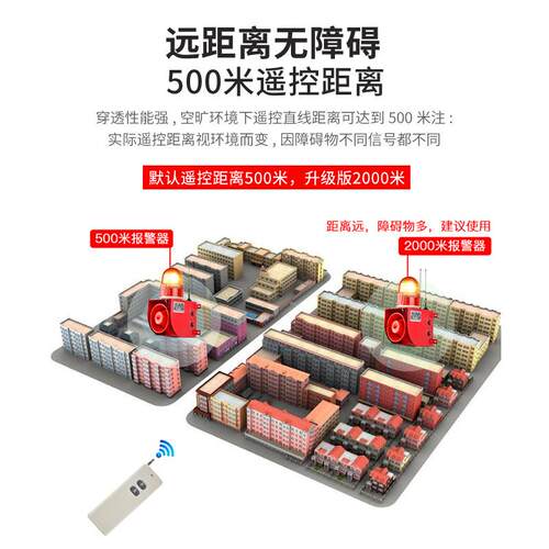 TG0SG-1T0Y无线远程远距离遥控声光报警器音量可调学工校TGSG-01T