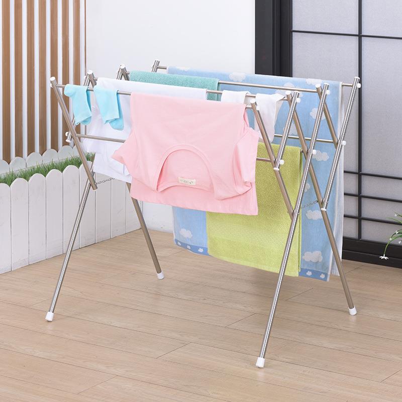 折叠毛巾架浴室落地不锈钢多功能小型飘窗卫生间晾衣架