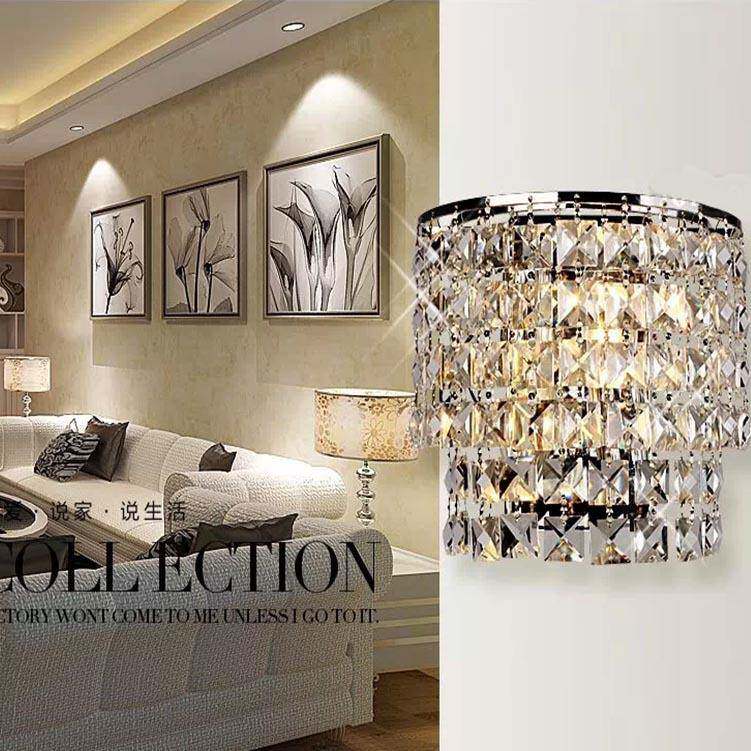 厂家 水晶壁灯卧室小夜灯床头灯过道壁灯具灯饰酒店工程