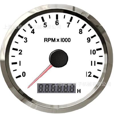 85mm改装车用船用 12000RPM转速表小时计 大转速仪表 多种背光灯