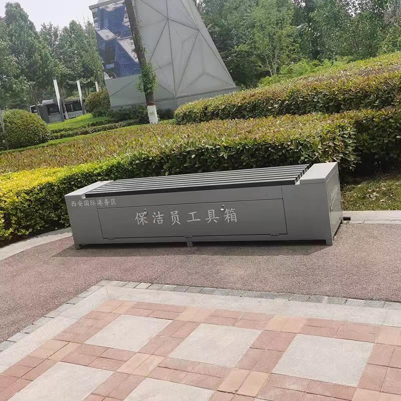 外不锈钢环卫工具箱保洁8039员户收纳等候箱休闲椅排凳公园等厂候