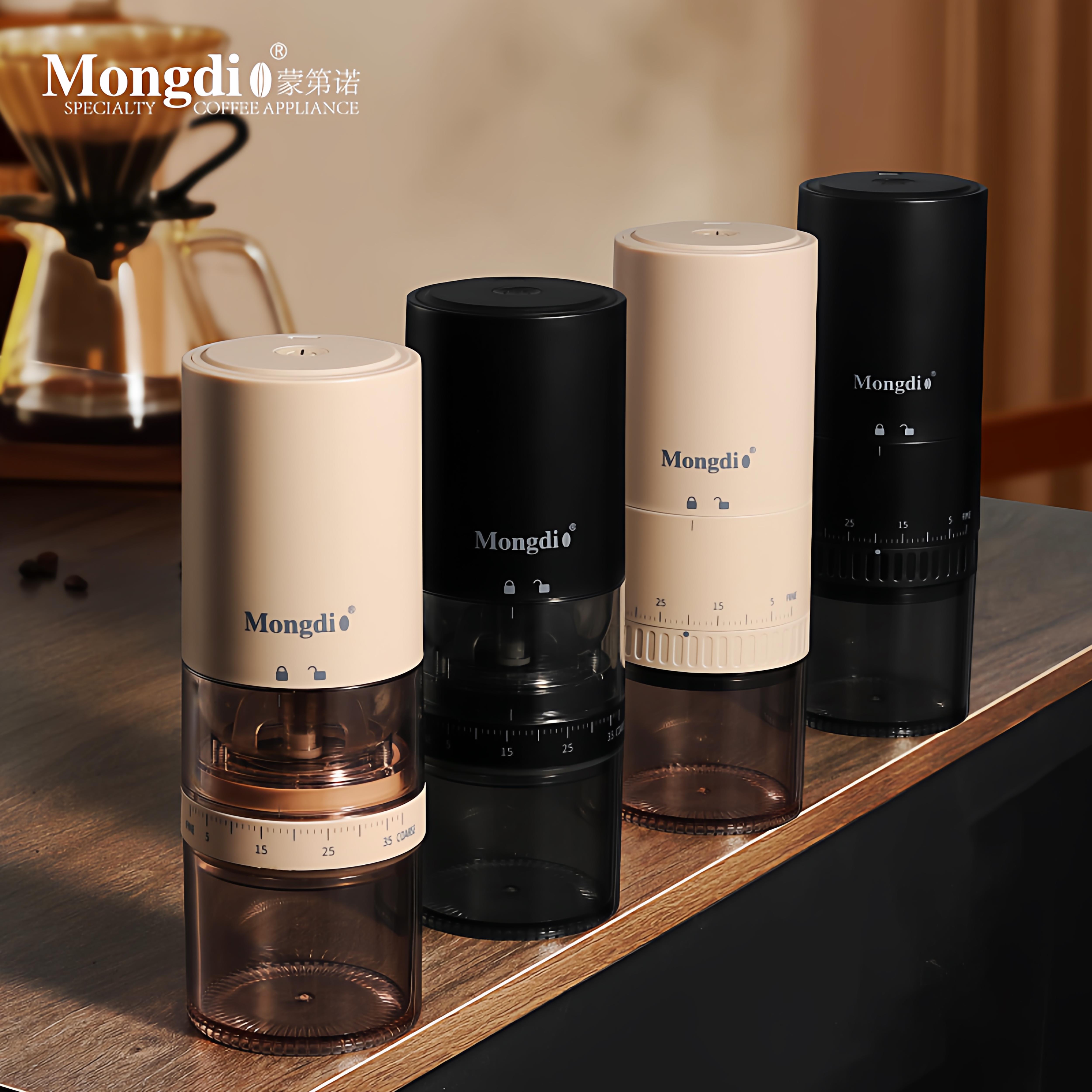 Mongdio咖啡豆研磨机家用电动磨豆机手磨咖啡机充电款咖啡研磨器