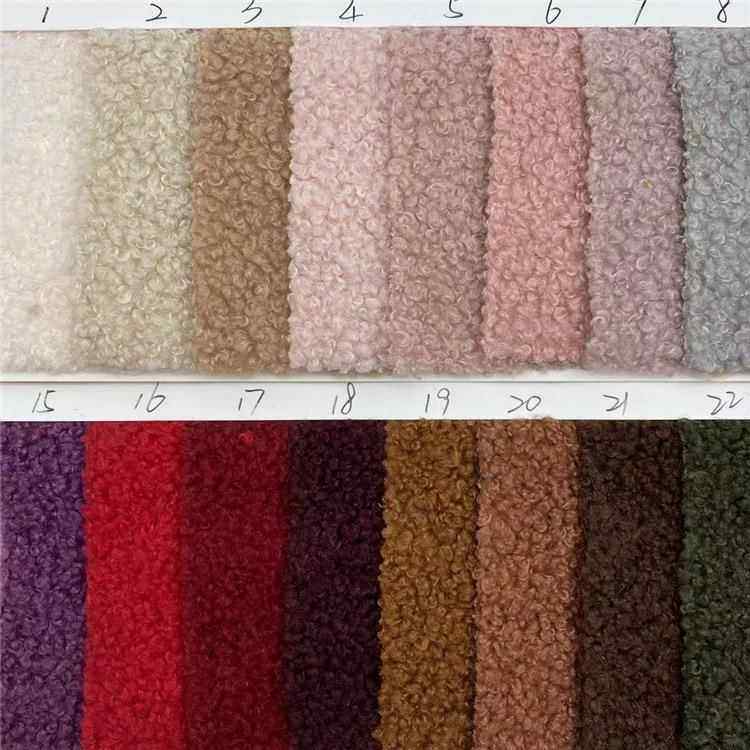 小泰迪绒 圈圈卷毛绒 颗粒羊羔绒秋冬服装面料 宠物玩具毛绒布料