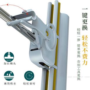 包邮 海绵拖把平板卫生间滚轮式 大胶棉拖把家用懒人免手洗大号批发