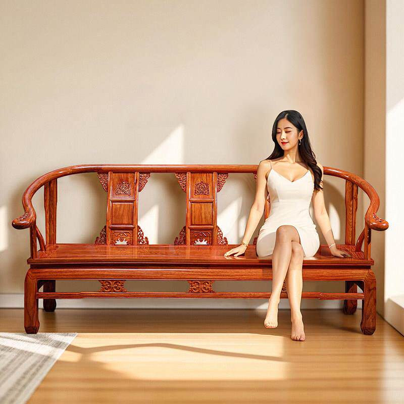 红木家俱花梨木皇宫椅沙发全实木刺猬紫檀加粗中式三人沙发椅组合