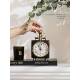 迷屿家居客厅书房装 饰轻奢高级感进口金属铝小方钟座钟桌面摆件