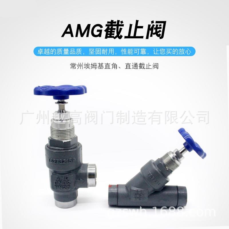 埃姆基AMG锻钢截止阀化工氟氨制冷阀门直角直通阀RVY/RVT15-250