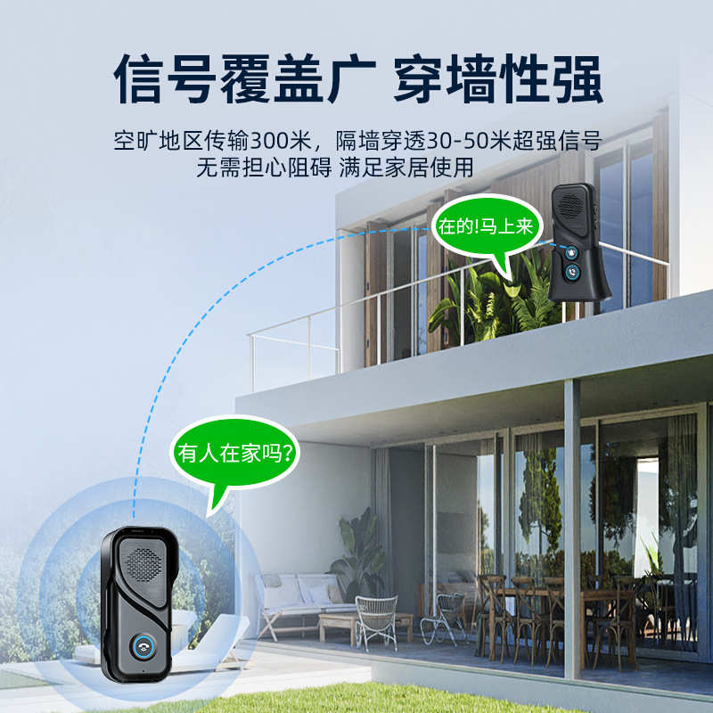爆款无线对讲门铃别墅楼宇通话对讲居家养老看护紧急呼叫器