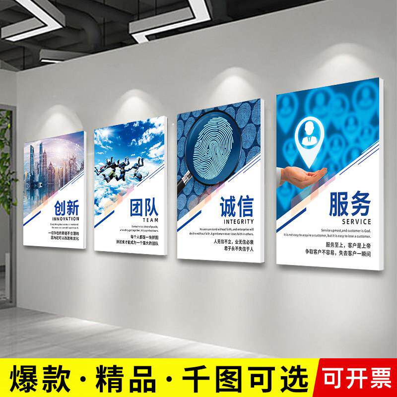 精品企业办公室装饰画 画背景会议室壁画 画公司团队激励志挂画