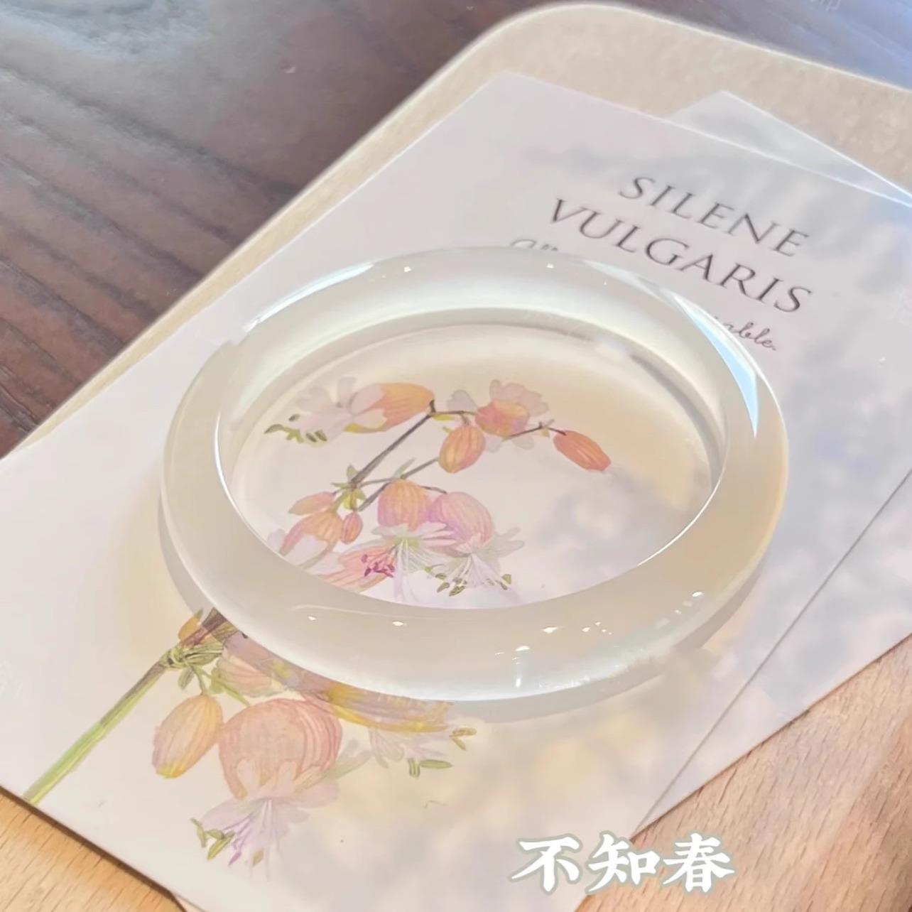 天然白月光手镯玉镯荔枝冻玛瑙手镯冰种玉镯玉髓镯子送母亲节礼物