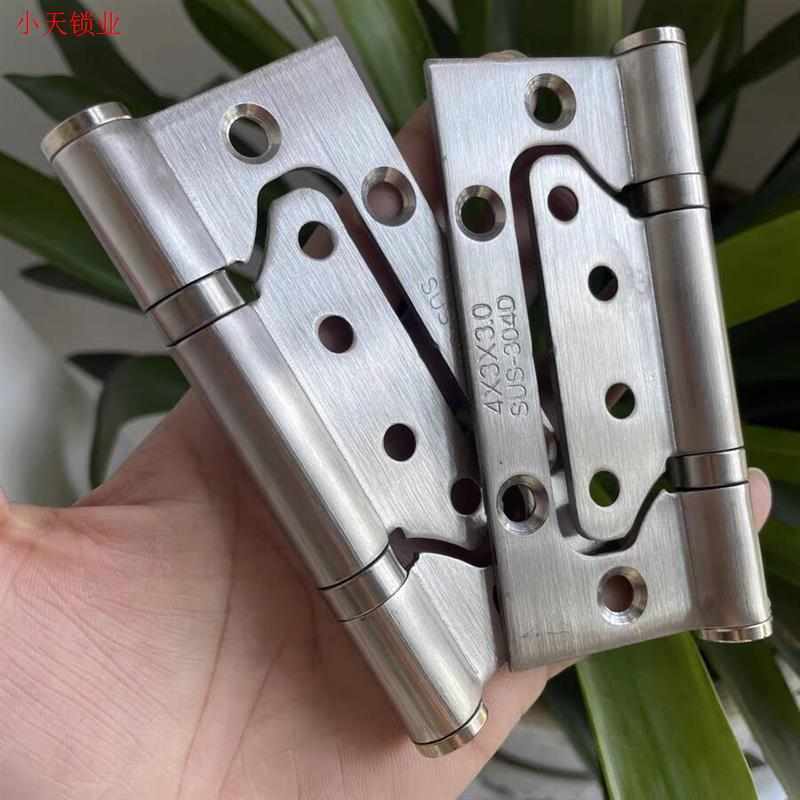 4寸活折页字母荷叶大全门合页偏轴铰链子母合页合叶门加厚黑色5.