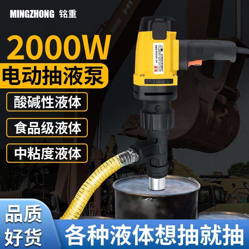 220v电动抽油泵手提式抽油神器油抽子泵抽油机柴油加油泵吸桶油大