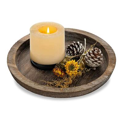 Wooden Tray Fruit Storage Trays Candle Holder Multi-purpose