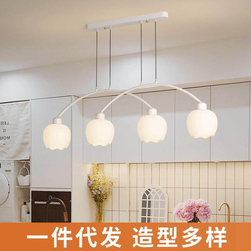 奶油风简约温馨吊灯餐桌吧台创意设计灯具法式复古客厅卧室LED灯