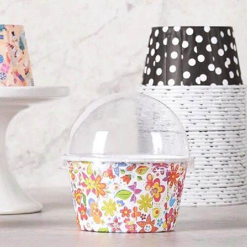 100Pcs Muffins Medium Cups Paper Cupcake Wrappers Baking