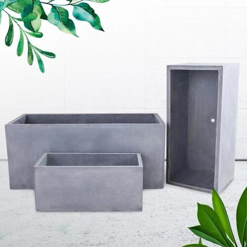 水泥花盆花箱北欧长条户外种植箱镁泥大号绿植柜批发