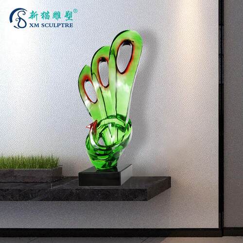 抽象透明树脂孔雀摆件客厅家居玄关电视柜高档别墅酒店高档装饰品