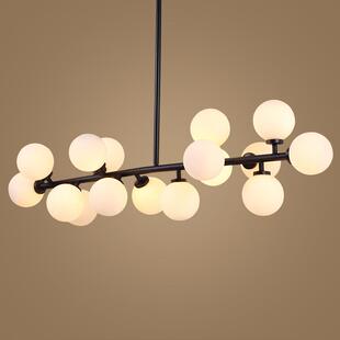 北欧创意个性 魔豆吊灯餐厅客厅艺术led现代简约玻璃圆球分子吊灯