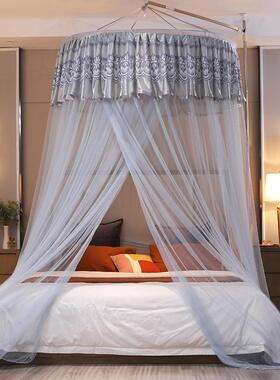 *J圆顶蚊帐家用吊顶式单门JMH64391免安装y公风夏季密天地主杆伸