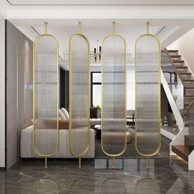 屏风玻璃隔断客厅入户玄关家用遮挡屏风创意装饰轻奢办公室隔断墙