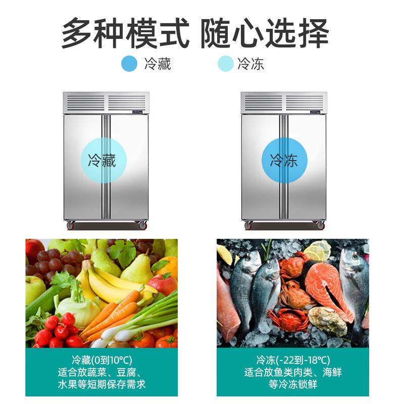立式冰风冷冰柜商用酒店饭保鲜柜四门六门冷冻身高雪柜厂628店家