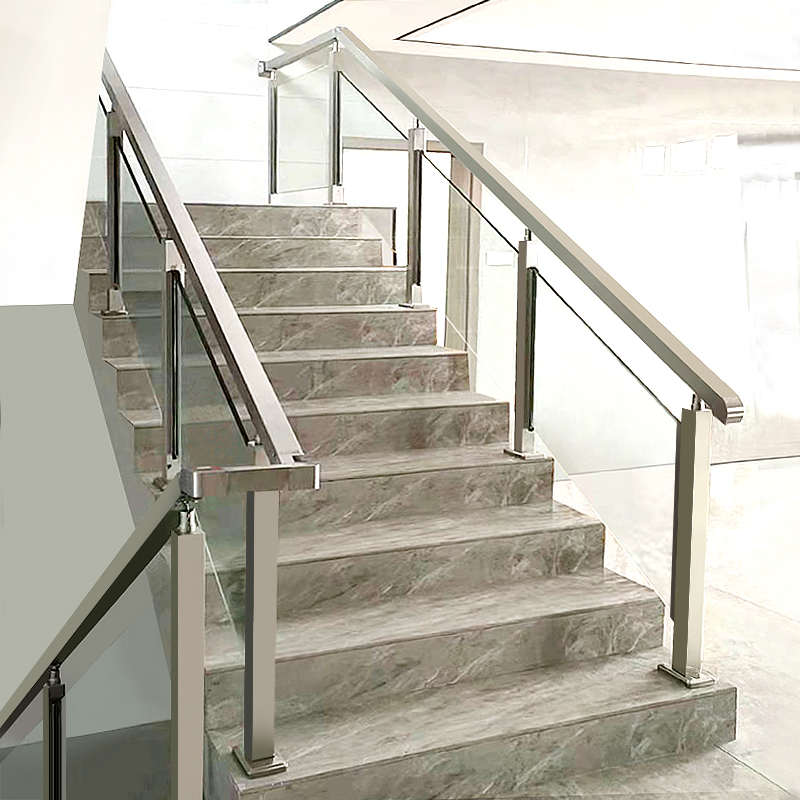 不锈钢立柱阳台玻璃护栏室内室外定制楼梯扶手简约时尚阁楼栏杆