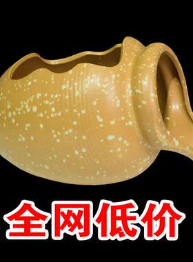古法养鱼缸陶罐复古流水循环装饰流水摆件过滤器缺口倒花瓶陶瓷罐