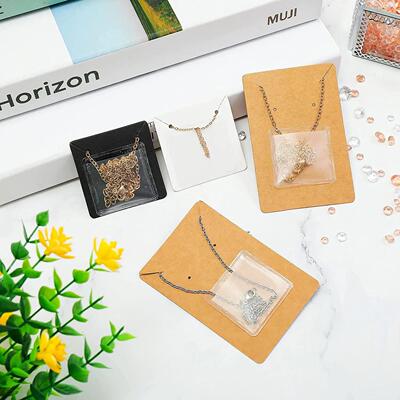 100pcs Necklace Chain Adhesive Pouch for DIY Jewelry MakingN